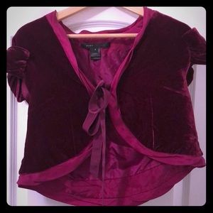 Marc Jacobs velvet cropped bolero jacket